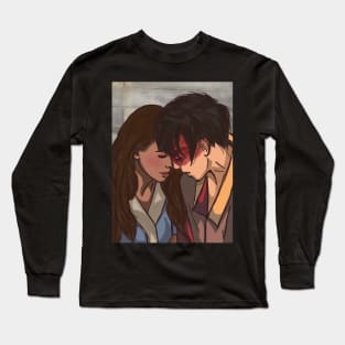 Zuko and Katara Final Agni Kai poster Long Sleeve T-Shirt